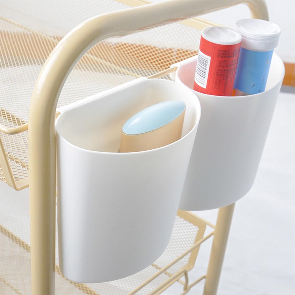 Healvian Hängender Aufbewahrungskorb 3Er Set Aufbewahrungsbecher Für Rollwagen Hängebecher Für Servierwagen Kunststoff 12.00 X 11.70 X 7.00 Cm Für Küche Haushalt Und Badezimmer