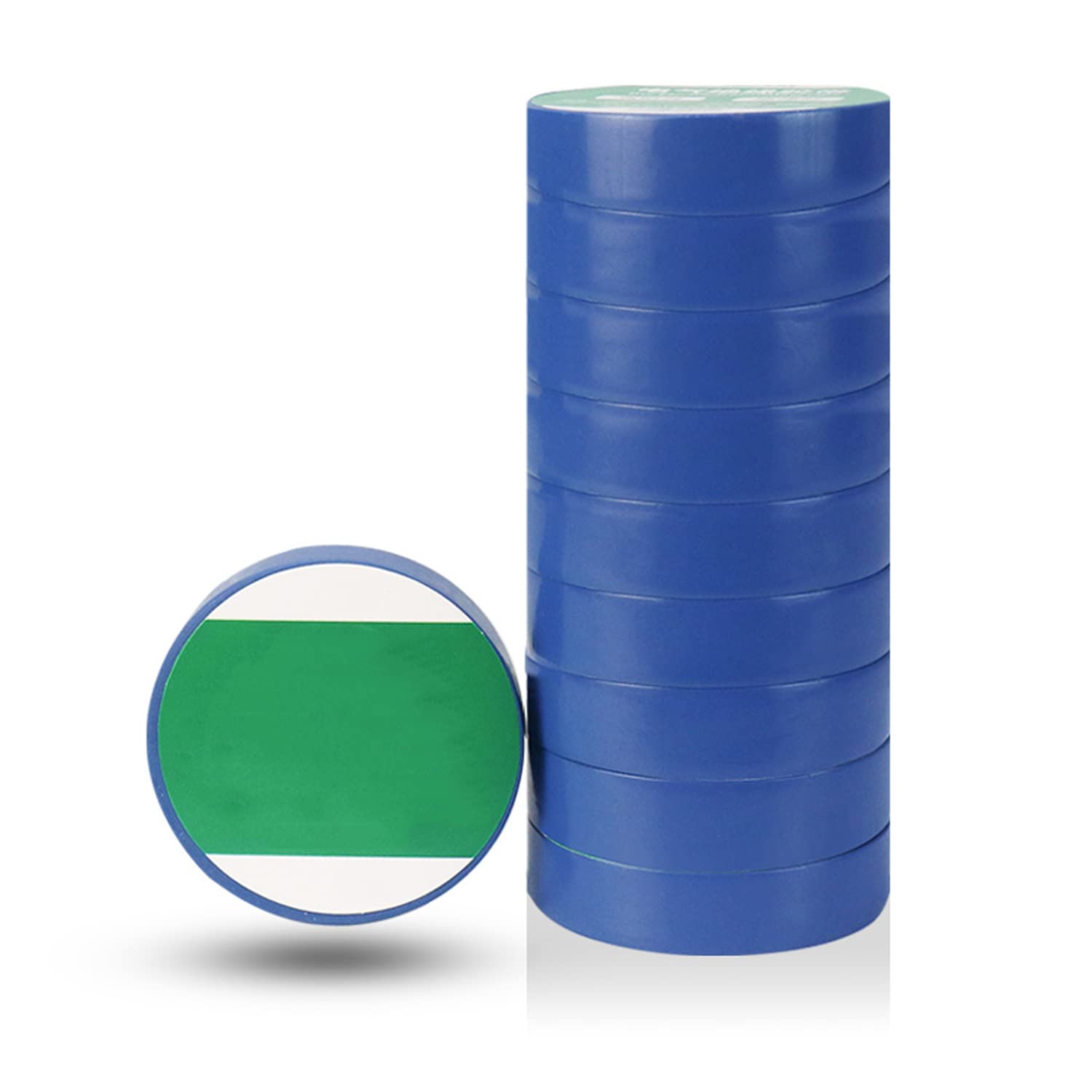 10 rollos de cinta aislante eléctrica. | Retardante de llama, impermeable, resistente a altas temperaturas, 9M x 16MM(Blue)