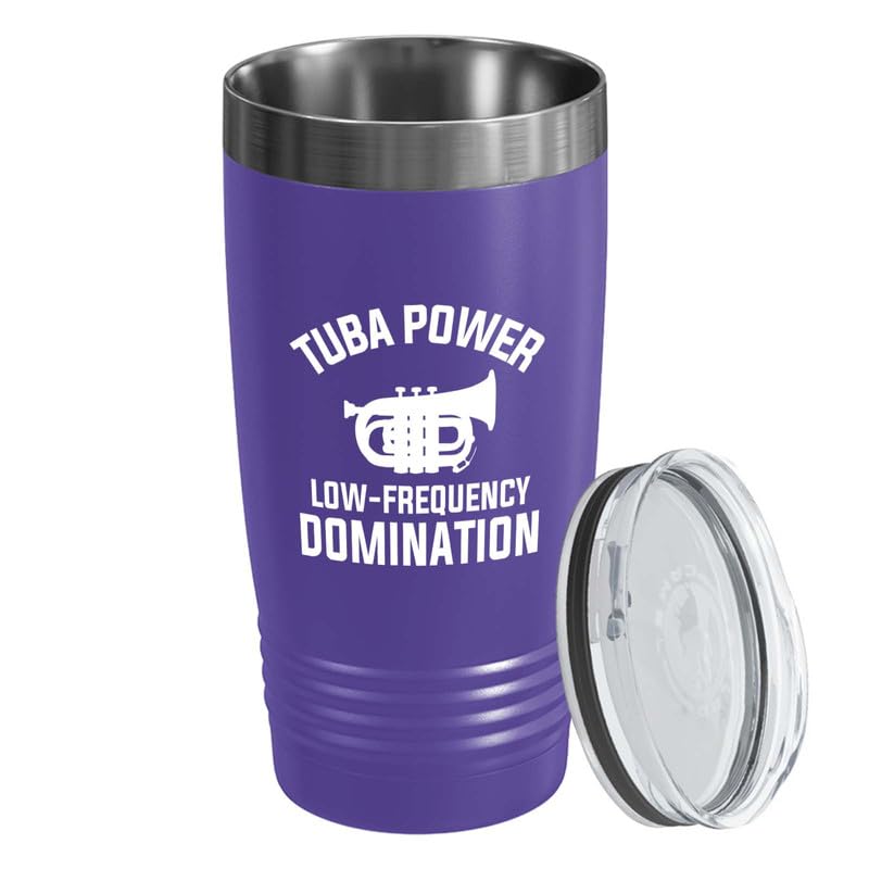 Tuba Purple Edition Viking Tumbler 20oz - Tuba power low-frequency - Music instrument valves and wide conical bore