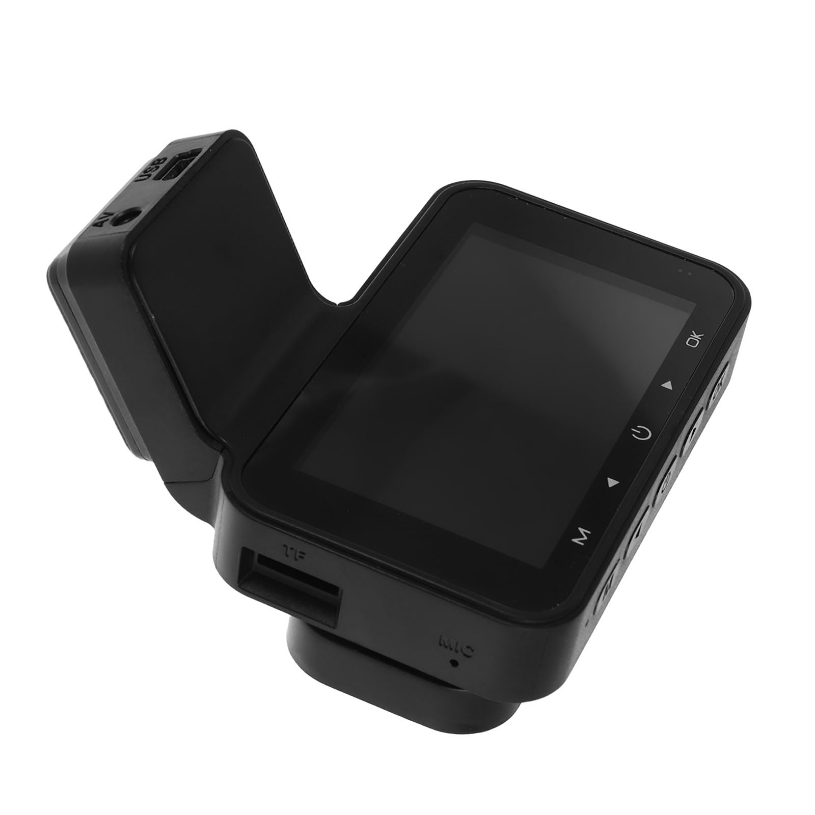 Dash Cam Doppia per Auto con Visione Notturna, Nero ABS