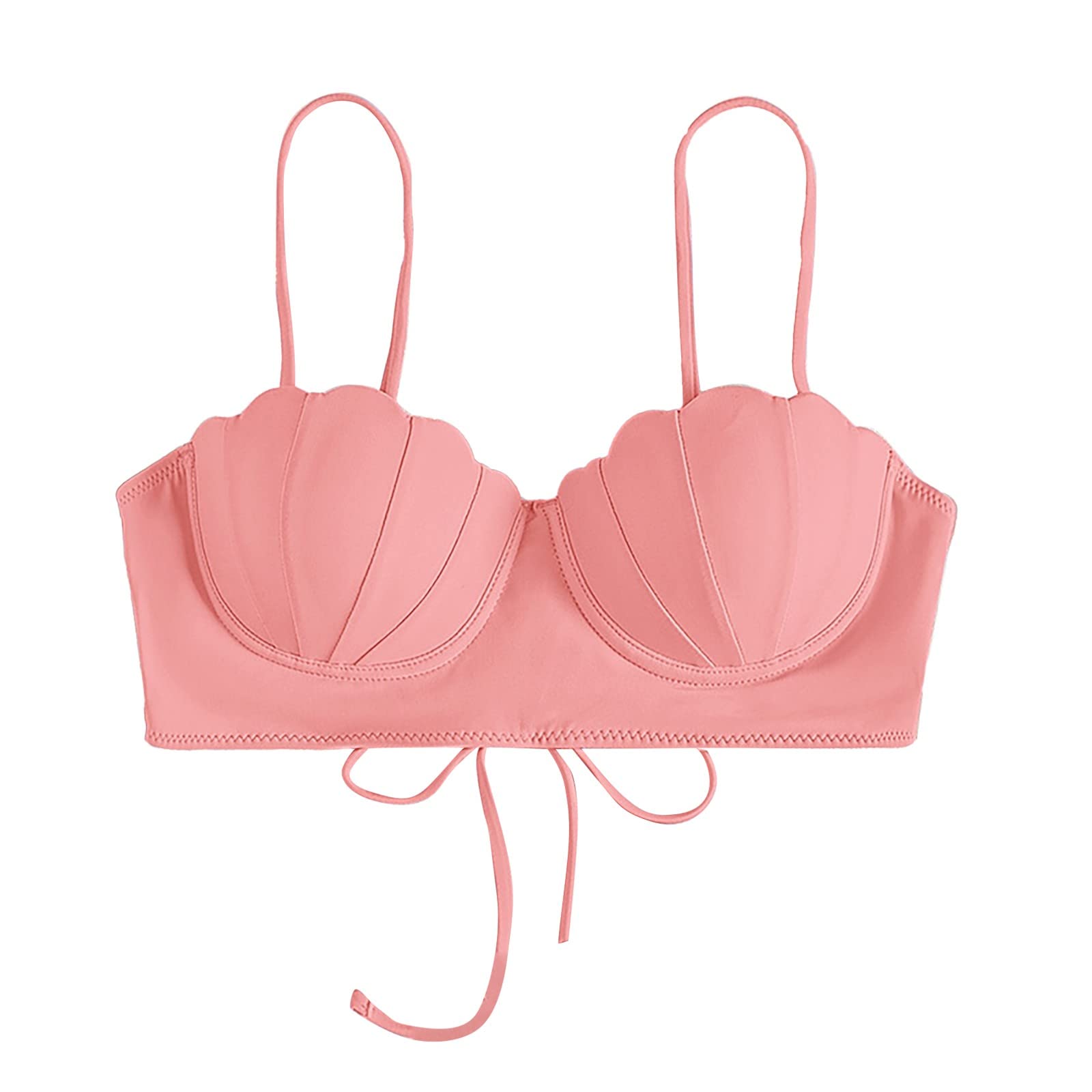 ADMAY Bañador para mujer, bikini de dos piezas, Strappy Seashell, Bikini Top Push Up Bañador Tops para mujer con aros bikini sexy tankini grande talla baño brasileño