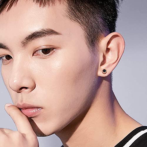 Free bird ピアス メンズ レディース シルバー925純銀製 男女兼用 金属アレルギー対応 黒 シンプル 小さい 日常使い ホワイトデー プレゼント ホワイトデー お返し