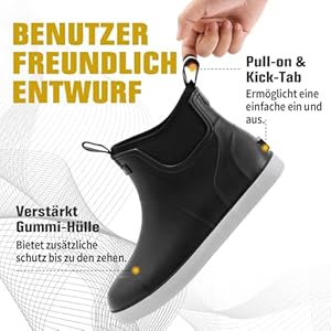 Yenxapei Rubberlaarzen voor heren, antislip en waterdicht, korte halfhoge enkellaarzen, Chelsea-laarzen, comfortabel, ademend, modieus, regenschoenen, werklaarzen, grijs, 45 EU