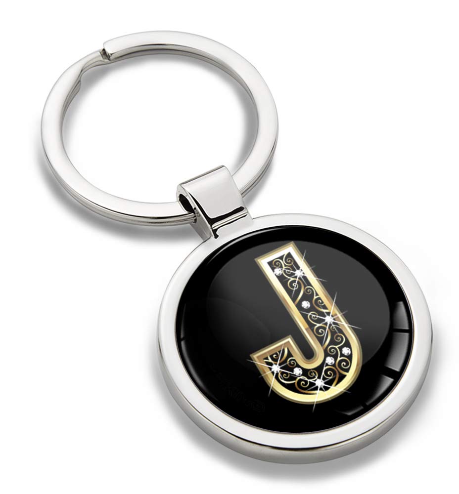 Biomar Labs Metal Keyring with 3D Domed Sticker Key Chain Men Women KK
