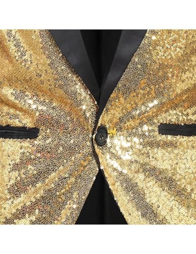 Mens Sequin Tuxedo Tails Slim Fit One Button Tailcoat Dress Coat for Stage Performance Party Prom4