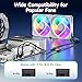 Cable Matters 4-Pack, PWM 4 Pin Fan Extension Cable - 12 inches, PC Fan Extension Cable