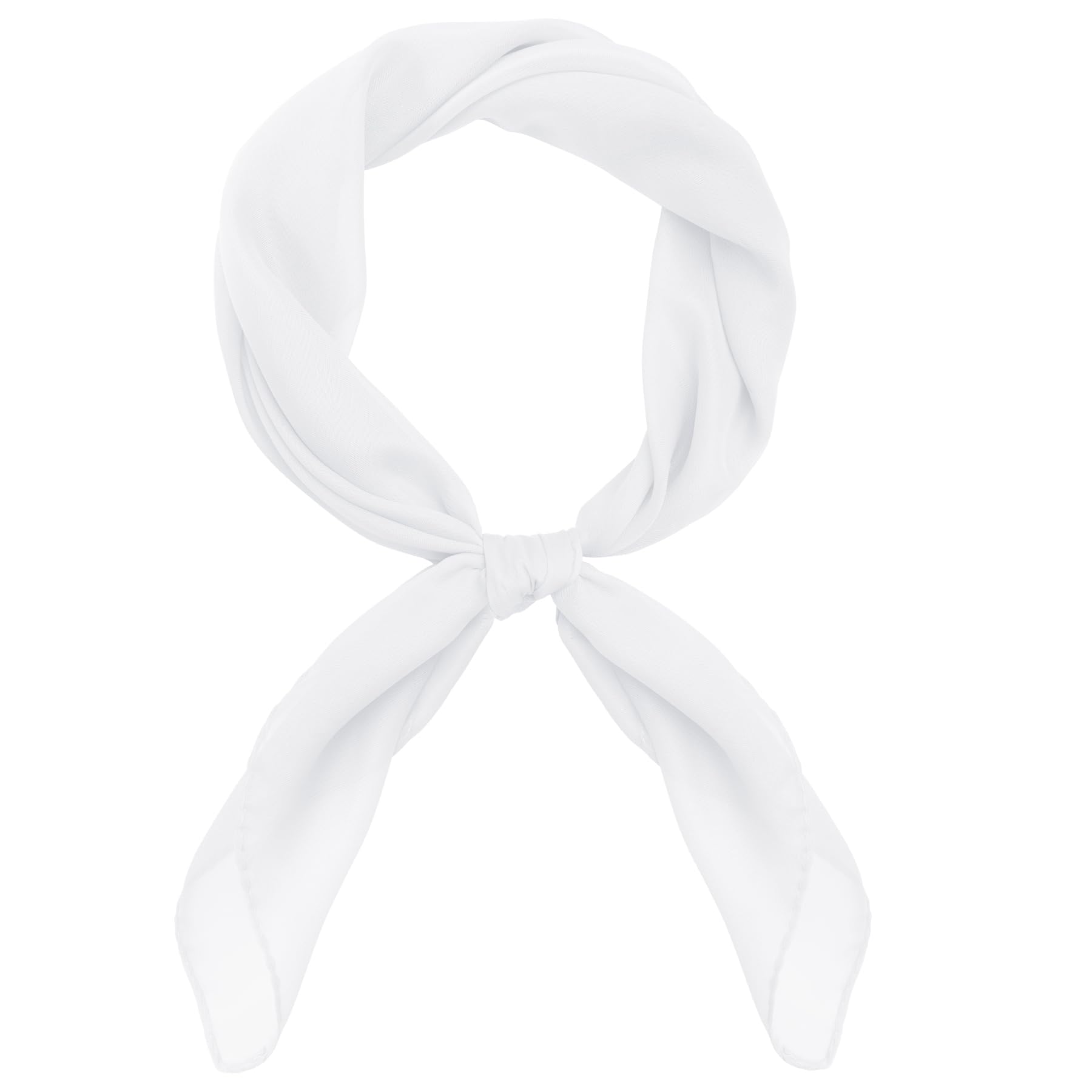 Pistha Chiffon Scarf Ribbon Neck Scarf Square Handkerchief 25.5 inch