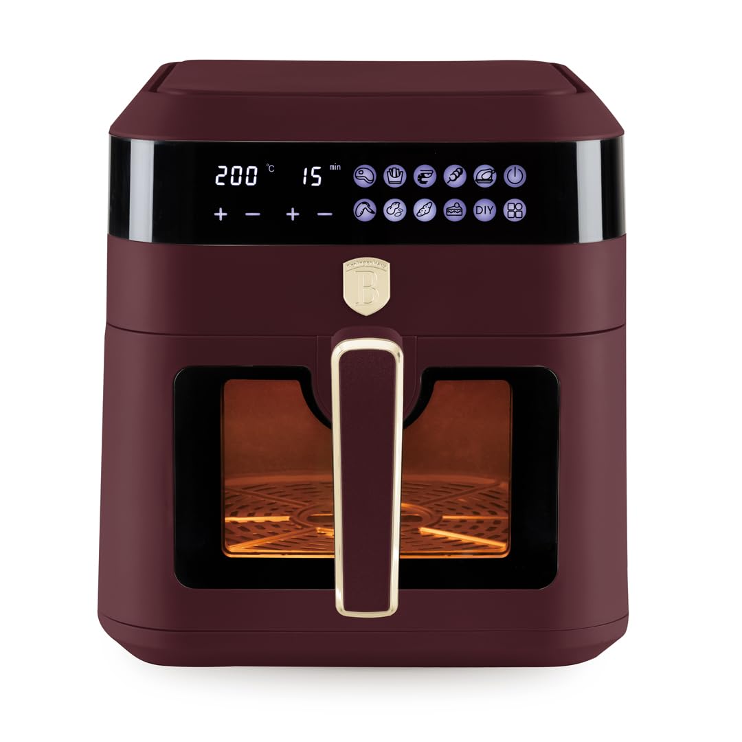 Berlinger Haus Friggitrice ad aria calda digitale, 6,3 l, per friggere, cuocere, grigliare e arrostire per pasti sani, risparmio energetico, ideale per tutta la famiglia