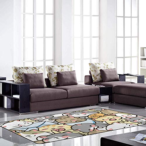 Tapis de salon chat Ruchen grand format pour isoler les sols froids - 4