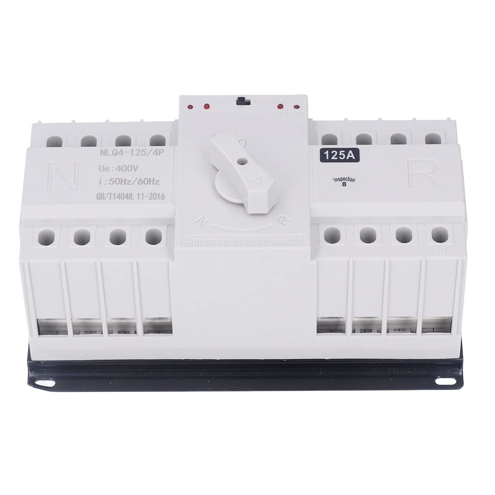 Ausla Interruptor de Transferencia Automática de Doble Potencia Interruptor de de Circuito 4P 400V 125A con Cubierta Protectora Protección contra Cortocircuitos y Sobrecargas para Edificios Hospitales