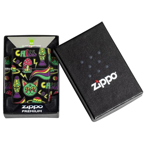 Encendedor Zippo con diseño Glowing Chill negro miniatura 6