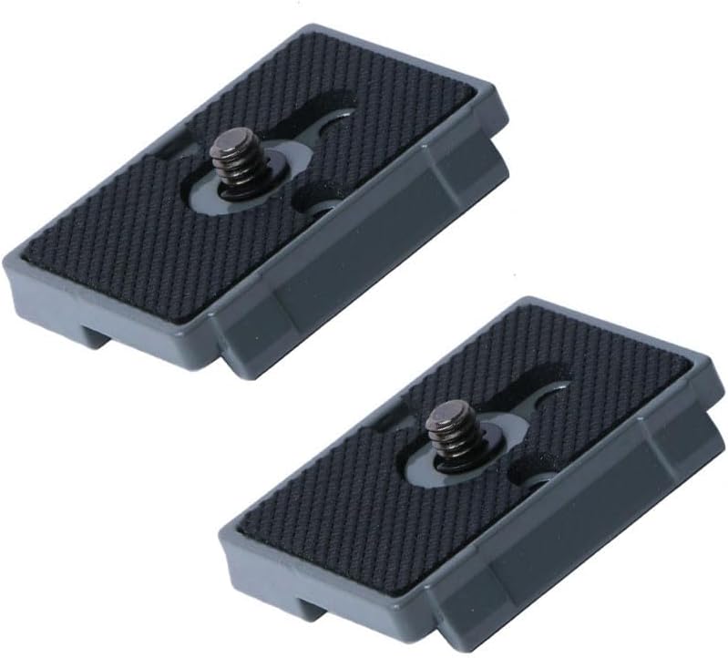 Quick Release Plate 1/4" Screw Compatible with Manfrotto 200PL-14 322RC2 324RC2 488RC2 496RC2 Camera Tripod Head (Pack of 2)