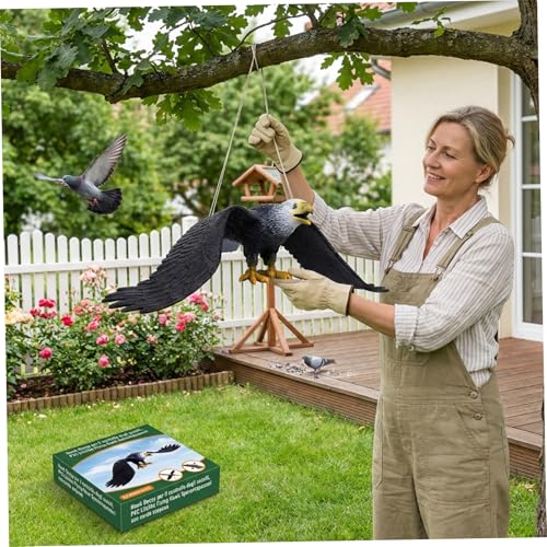 Statue d'aigle réaliste aux finitions soignées pour cour