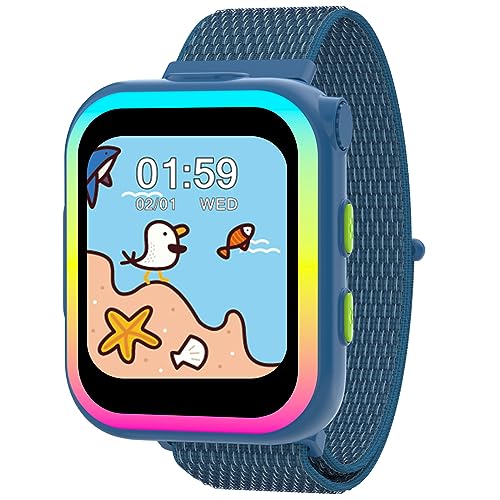 Smart Watch for Kids, 1.69 " Kids Smart Watch Boys Girls with 90° Rotating Camera & Interactive Pet, 12 Games MP3 Pedometers Flashlights Parental Control and School Model, Gift for Aged 3-12 Student