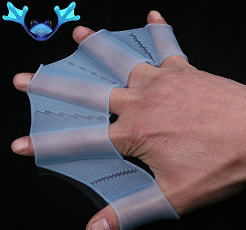 New Silicone Swimming Web Swim Gear Fins Hand Flippers Training Glove Finger Swimming Gloves 1Pair