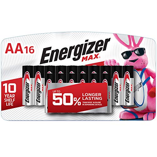 Energizer AA Batteries, Max Alkaline, 16 Count