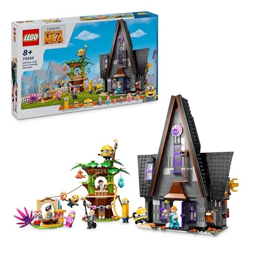 LEGO Despicable Me Minions and Gru's Family Mansion, Toy House Movie Set for 8 Plus Year Old boys & Girls who Love Independent Play, Includes 6 Minifigures and 3 Buildable Figures, Gift Idea 75583