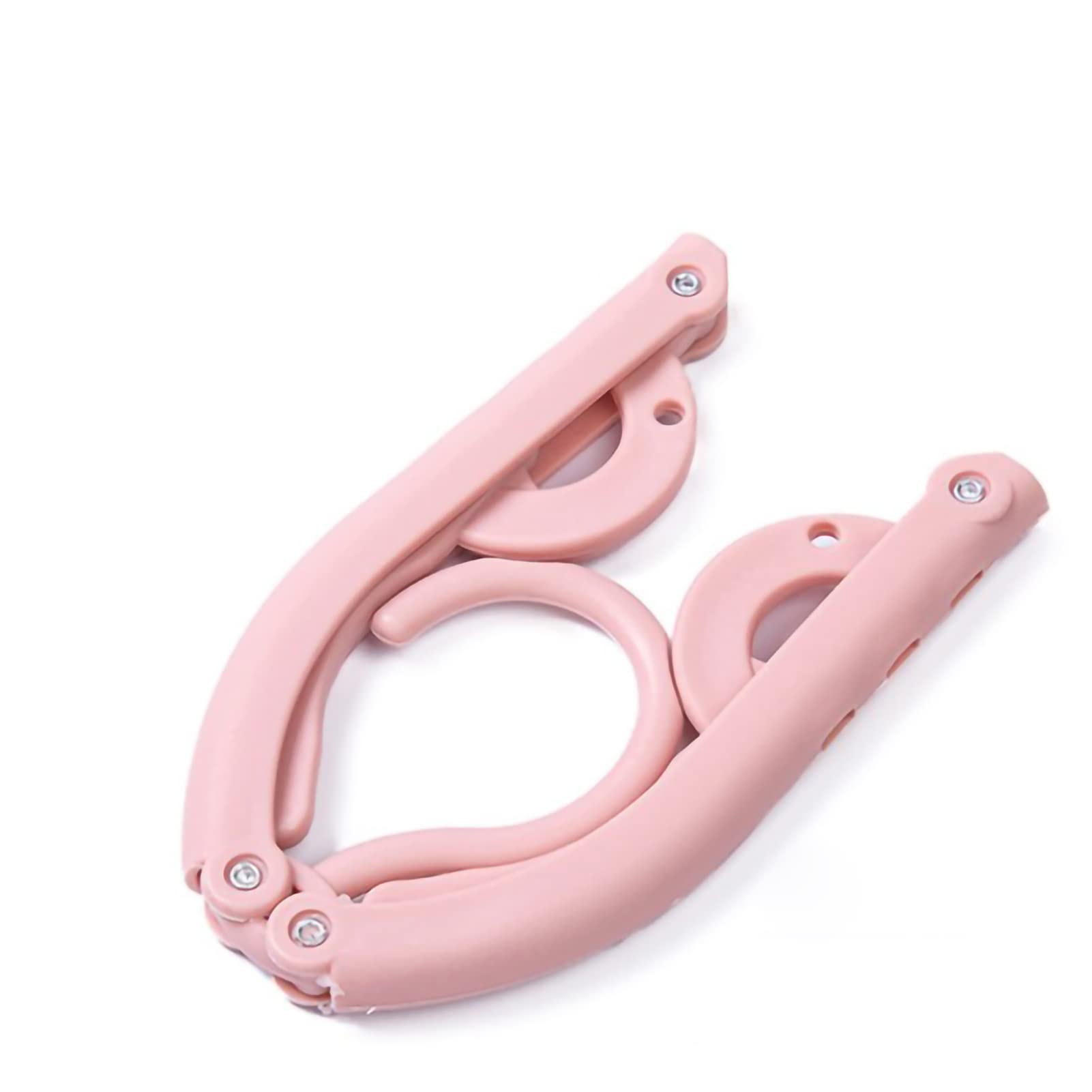 Folding Clothes Hanger Multifunctional Plastic Drying Clothes Rack Portable Outdoor Laundry Rack for Household Travel Pink