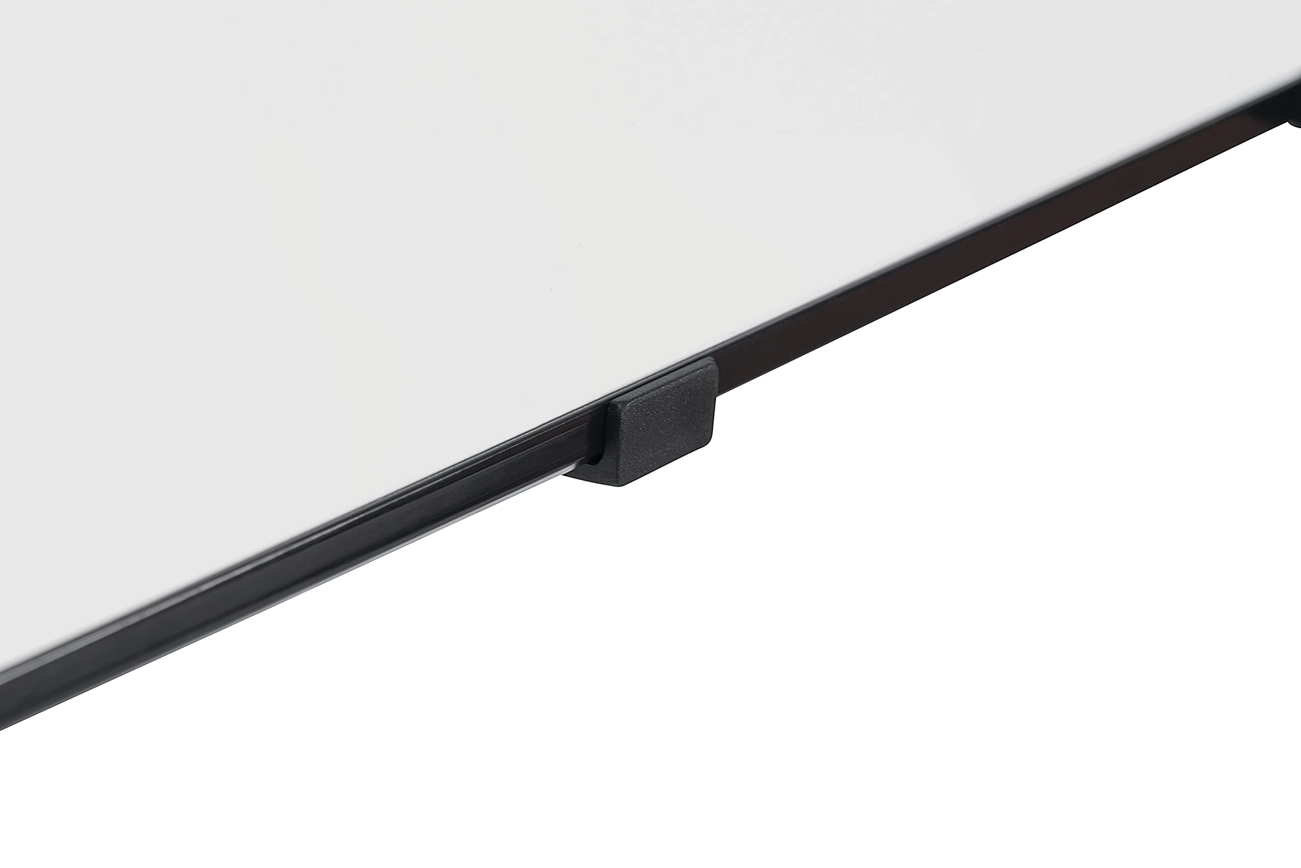 Economy Pizarra Blanca Magnética, 120 x 90 cm, Superficie de Acero Lacado en Seco, Marco de Tech Alloy Negro