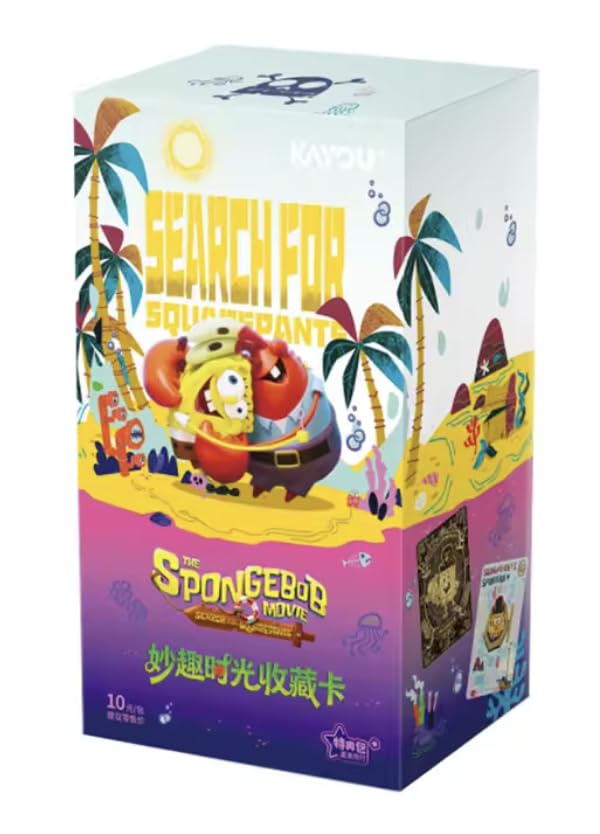 Kayou | Sponge Bob Squarepants Collectable Trading Card | Sealed Box | Simplified Chinese Edition | For Collectors 15+ Years | The Spongebob Movie