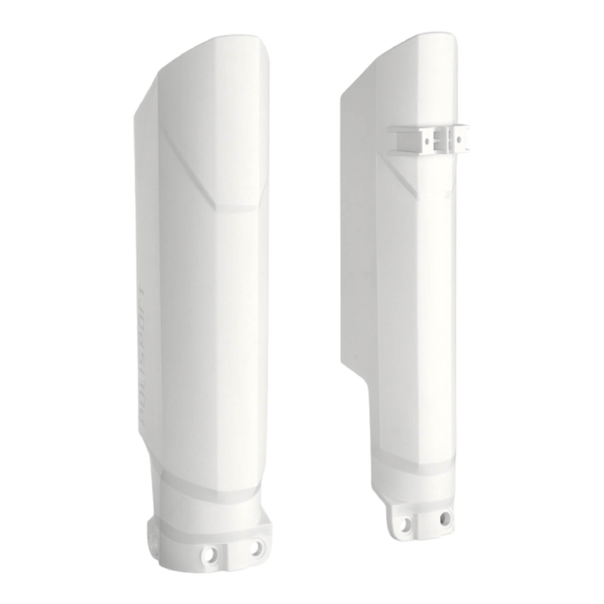 Polisport White 8399300002 - Full Wrap Fork Guards For Ktm Sx/Sxf/ 2015-2022, Husqvarna Tc/Fc 2016-2022, Exc/Exc-F & Te/Fe 2016-2023, Gas Gas Mc/Mc-F/Ec/Ec-F 2018-2023, Sherco Se-R/Se-F 2017-2023