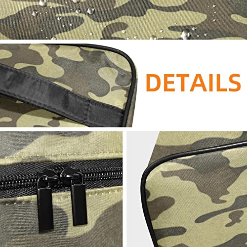 Sac de maquillage camouflage double fermeture éclair pour voyage