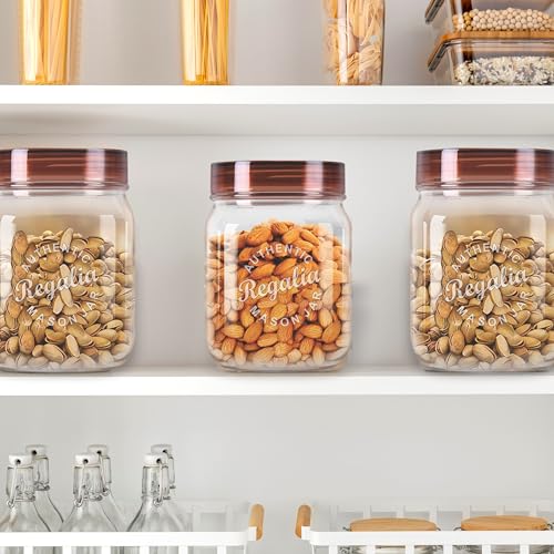 Image of Java Regalia Plastic Storage Jar and Container Set, Airtight & BPA Free Containers for Kitchen Storage, Grocery Kitchen Container Stoarge, Multipurpose Transparent Jar, 2500 ML Each, Set of 1