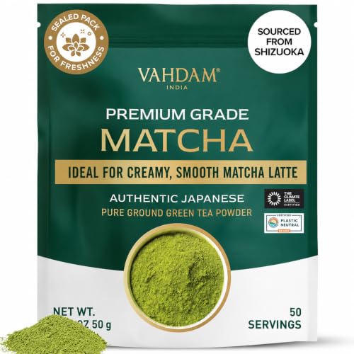 Image of VAHDAM Premium Matcha Latte Powder (1.76oz|50 Servings)Just Add Milk & Stir