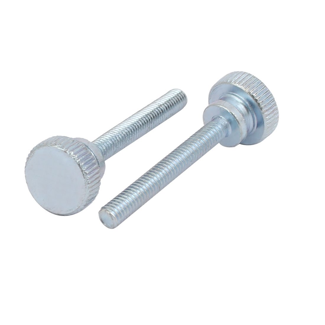 Sourcing Map Rändelschrauben, 40 Stück, M3 X 6 Mm, Karbonstahl, Verzinkt, Flacher Gerändelter Kopf, Vollgewindeschrauben, Befestigungselemente Für Zuhause, Maschinen