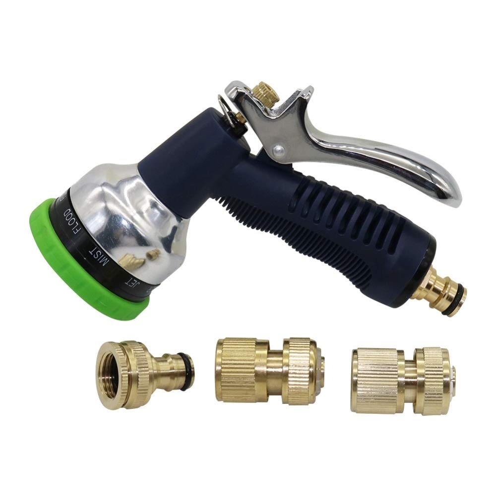 Adaptador de Conector de Manguera, 1 Juego de Kits Deua de 9 Patrones,A Deua Portátil Ajustable de Alta Presión con Conectores de Junta de Grifos Rápidos Dere de 1/2"