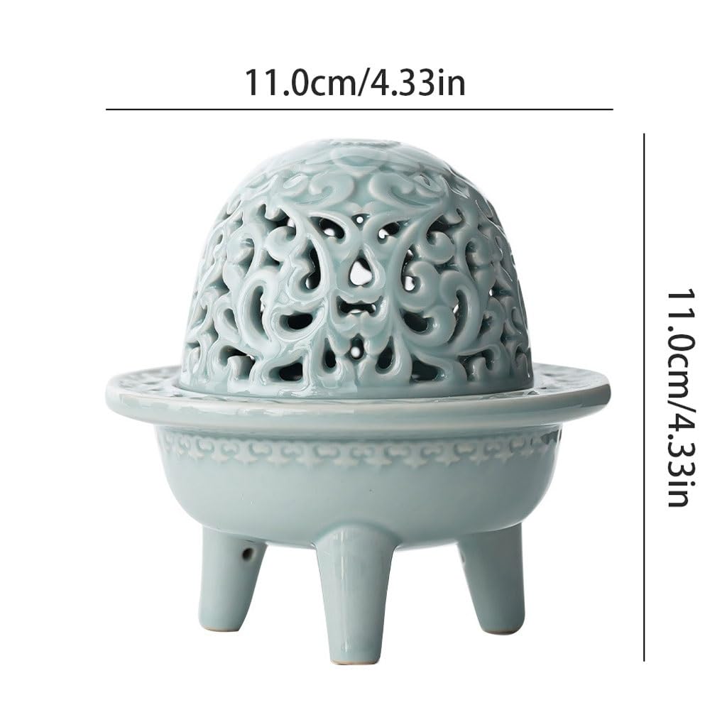 Retro Ceramic Household Indoor Kadzielnica do ceremonii herbacianej Sandałowiec Agarwood Ozdoby na biurko Kadzidło (A)