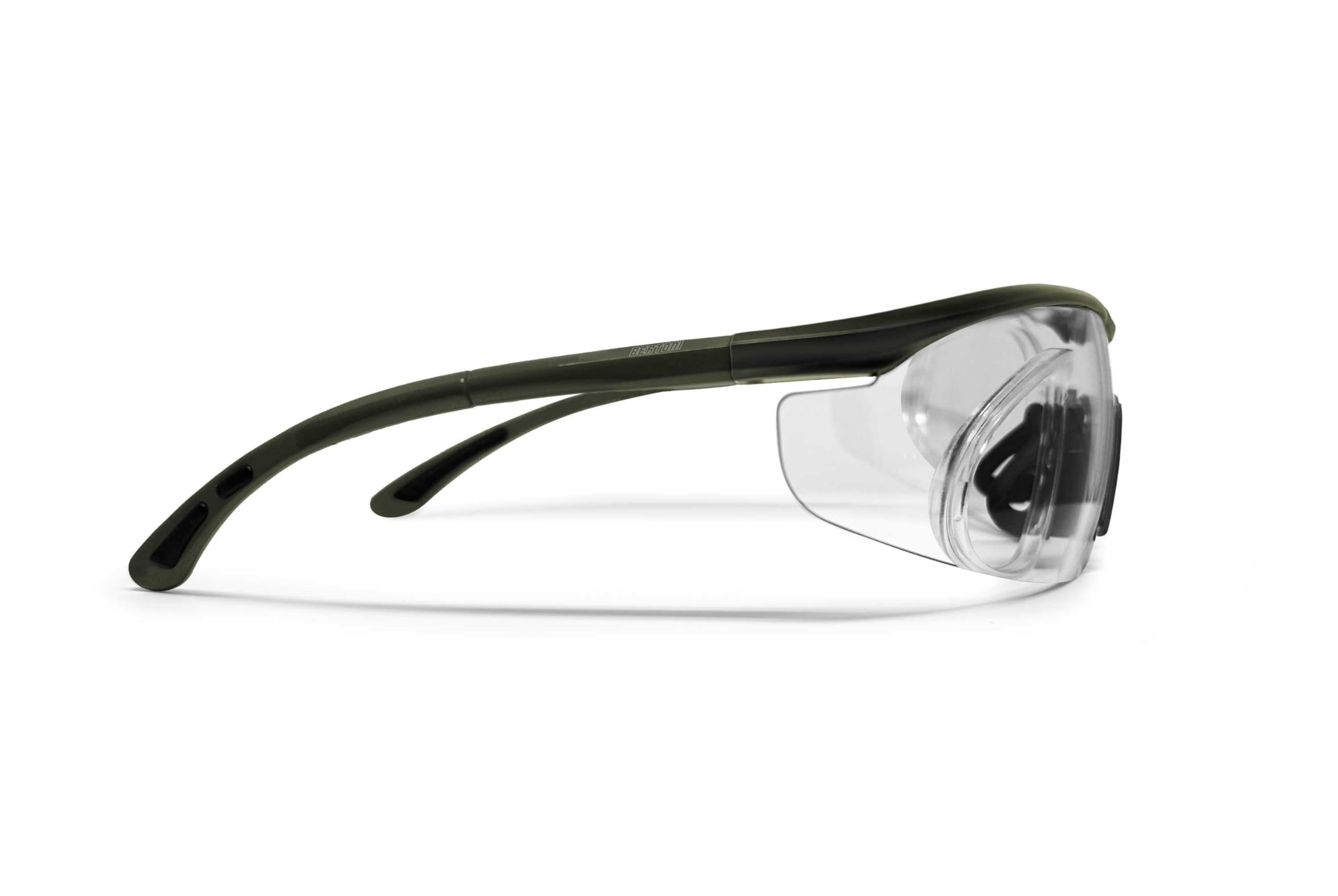 Bertoni Lunettes de Tir Sportif Tactique avec 4 Verres Interchangeables de Protection Balistique avec Clip pour Verres Correcteurs – SH898 SOS