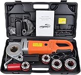 Kit de enhebrador eléctrico de tuberías con múltiples troqueles para enhebrar tuberías eficiente, ideal para uso industrial profesional