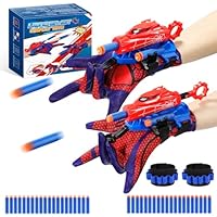Braxel Spielzeug ab 4-12 Jahre Jungen, 2 Set Netzwerfer Launcher Handschuhe Kinder Geschenk Junge 5 6 7 8 9 10 11 Jahre Kinderspielzeug ab 5-12 Jahre Geburtstags Geschenk für Kinder