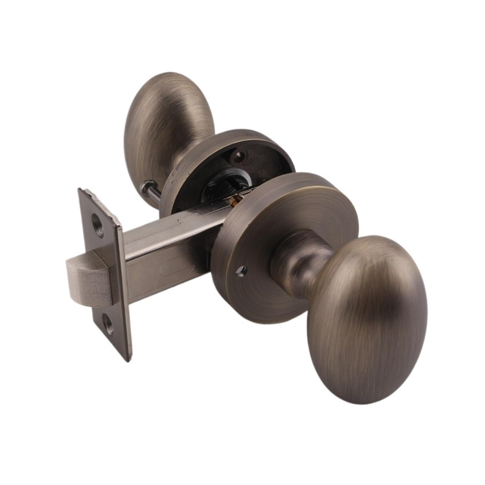 NYRXRYTCA American Ball Lock Indoor Golden Light Luxury Room Door Lock Duck Egg-Shaped Door Handle Bathroom Bathroom Lock Silent Door Lock(Bronze)