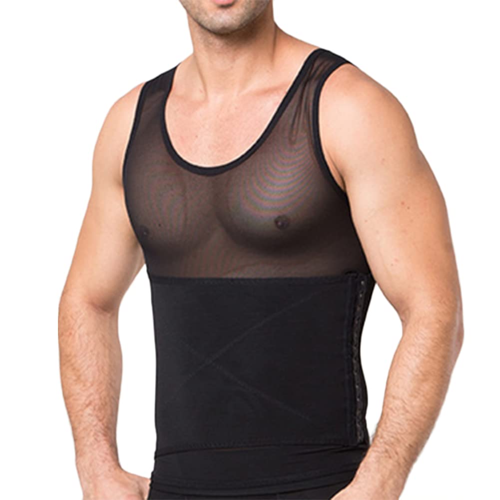 ISCBAFYX Kompresja męska Ukryj Gynecomastia Undershirt Shapewear Body Shaper Schowing koszula brzuch kamizelka termiczna s-2xl