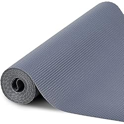 Cajones Refrigerados Para Cocina SHOKUTO Protector Cajones Cocina, Estera para Cocina Cajones, 45x600cm Estera Antideslizante Cajones, EVA Material Puede Cortar Estanterías, Cajones Organizador Cocina Refrigerador Mantel Mesa(Gris)