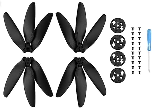 Miniatura 7 de for D-JI Mini 2 Mavic Mini Propeller Quick Release Foldable 3-Blade Props Paddle Replacement Wing Fans Spare Drone Accessory (Color  Red)