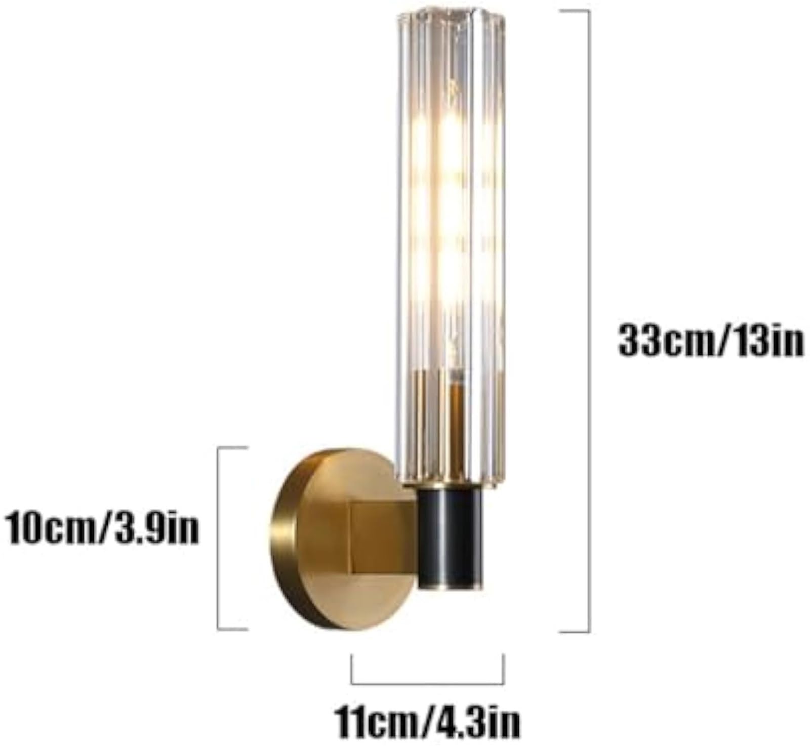 Retro szklana lampa ścienna LED, oświetlenie łazienki, oświetlenie lustra, montaż pionowy i pionowy, E14, do salonu, hotelu, jadalni