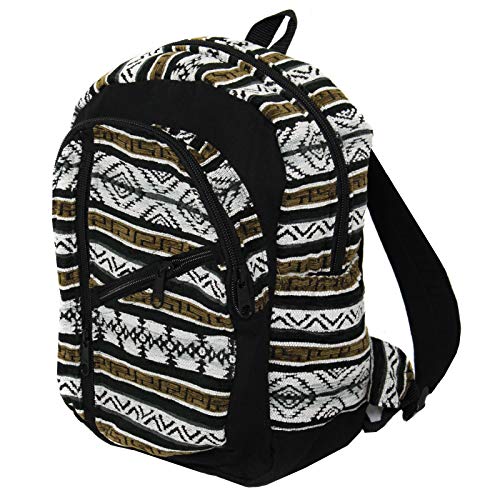 Andean Voyager Salasaca Tapestry Native American Travel Backpack (Ecuador) - Brown