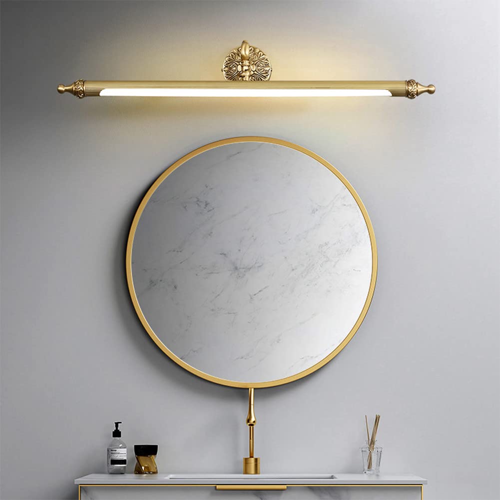 LED Vanity Light Fixture 12W 27.95 inch Bath Vanity Lights with PC Lamp Shade Retro Artwork Picture Lighs Wall Sconces for Dressing Bathroom Lighting 3 Color Temperature