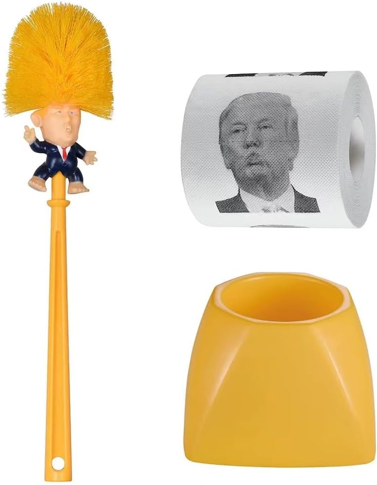 Fairly Odd Novelties Donald Trump Toilet Bowl Brush W