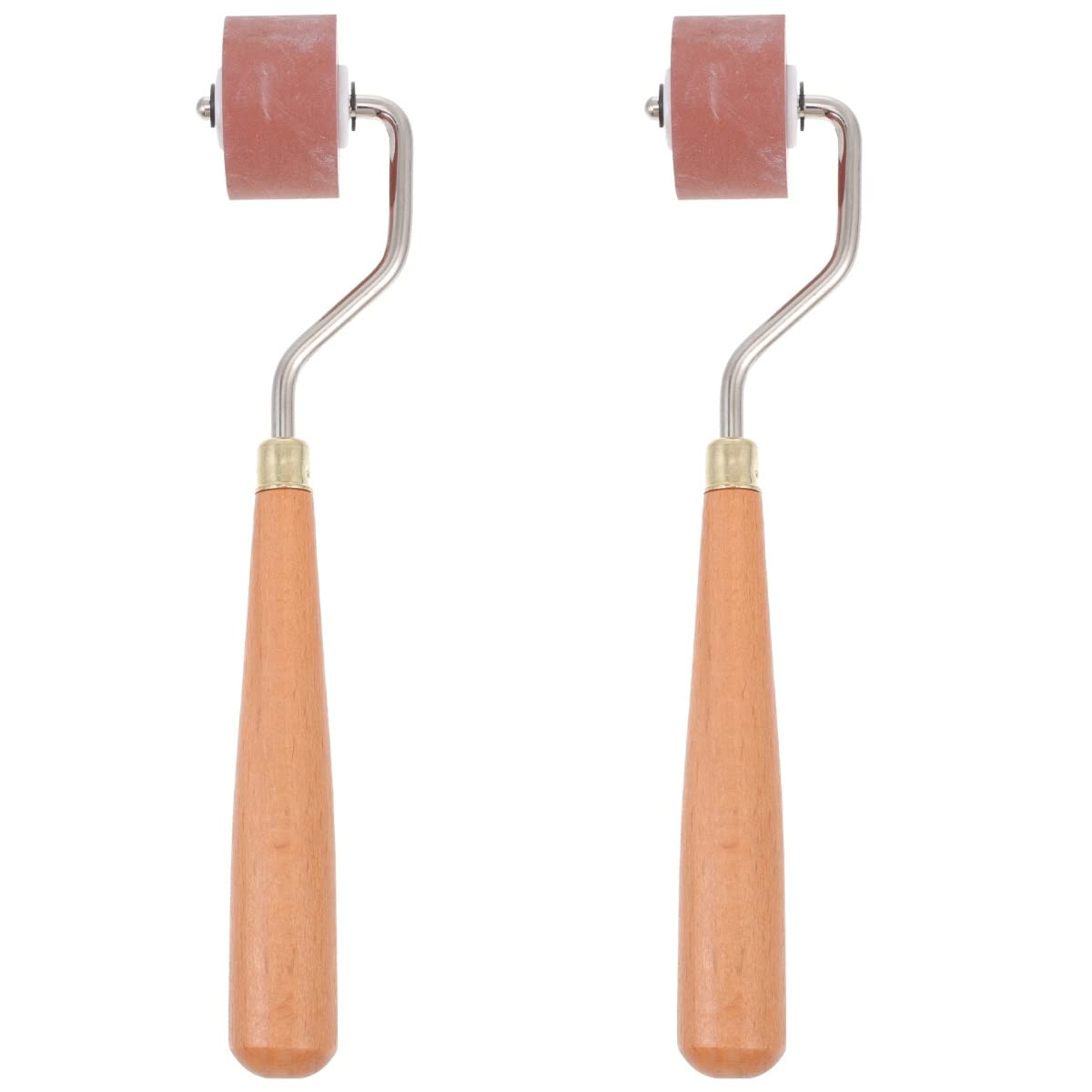 Ciieeo 2 pcs Rubber Brayer Roller for Printmaking Crafting Rollers Anti Skid Tape Construction Tools Print Craft Stamping Brayers Ink Paint Brush for Wallpapers Scrapbooks