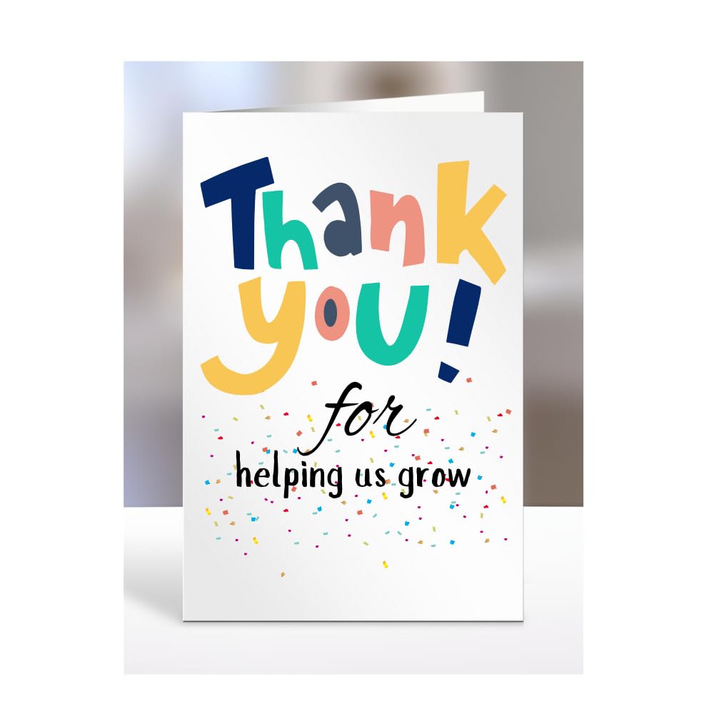Thank you for helping us grow card, Happy Birthday, gifts for men, women, male, female, him, her, presents for Christmas, to say, A5-141_66 โ image 1
