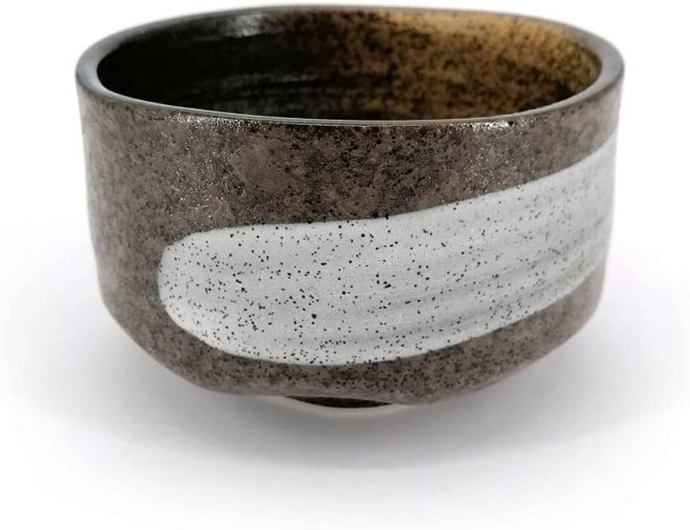 JapanBargain, Japanese Porcelain Matcha Bowl Chawan – 5" Handcrafted Green Tea Ceremony Bowl – Made in Japan by Artisan – 18 fl.oz, Rustic Zen Style, Microwave & Dishwasher Safe
