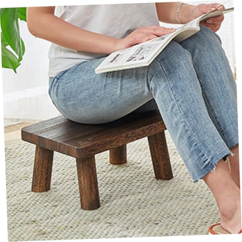 Taburete de madera maciza de alta resistencia, banco rectangular de diseño noble 3