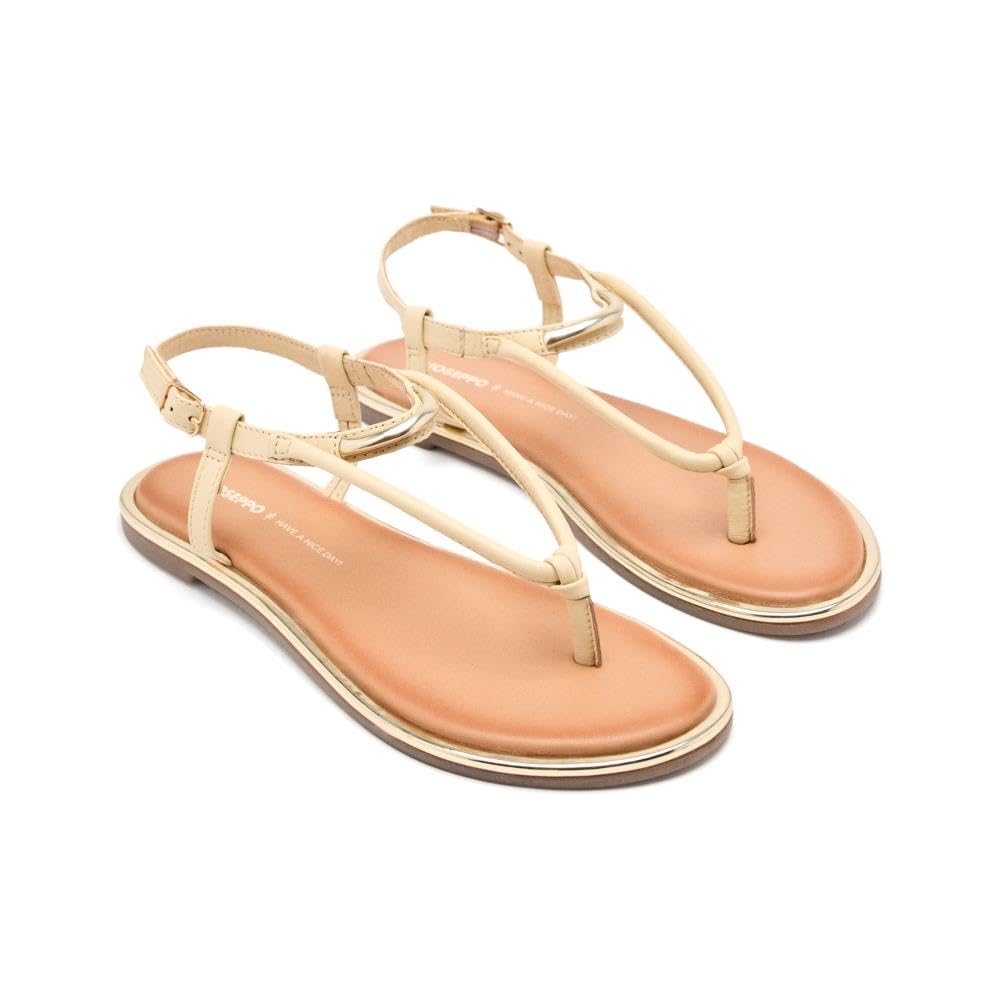 GIOSEPPO Women's Upton Flat Sandal, Ivory White, 5 UK