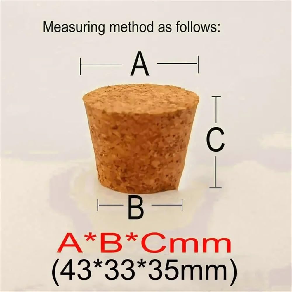 Tappi for tubi in sughero di legno da laboratorio da 43 * 33 * 35 mm, tappi for bottiglie di vino in vetro for esperimenti(50pcs)
