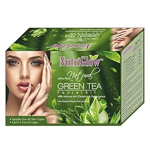 Nutriglow Ultra Rich Natural Green Tea Facial Kit For Fights Signs of Ageing, Radiant and Nourished, Glowing Skin, 55gm…