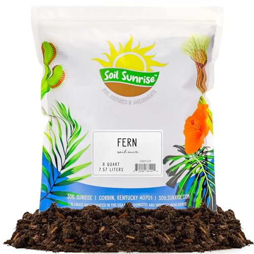 Soil Sunrise Fern Plant Potting Soil Mix (8 Quarts) Custom Hand Blended Mixture for Indoor/Outdoor Container Gardening